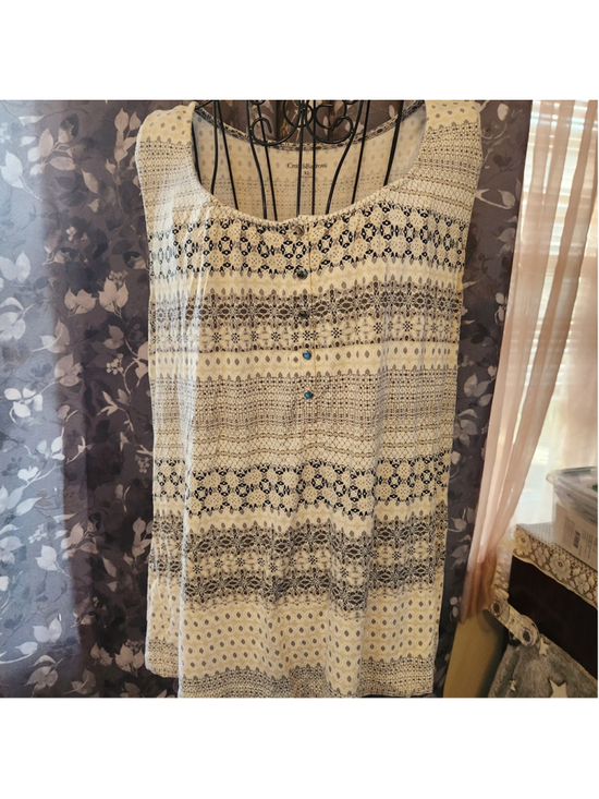 croft & barrow Tops - Croft & Barrow Black and White Patterned Blouse